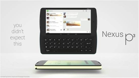 谷歌Nexus P3概念设计 可侧滑出手柄和电池
