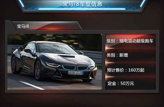 宝马混动超跑-价格首次曝光 3倍于特斯拉