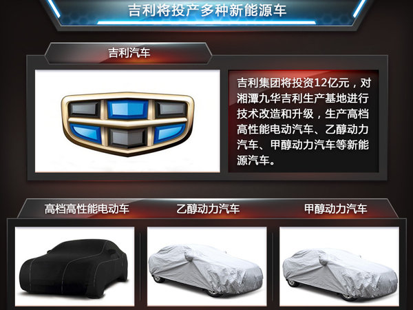 吉利斥资12亿扩建工厂 将投产高端电动车