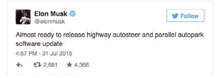 Model S将升级 加入自动泊车和高速自动驾驶