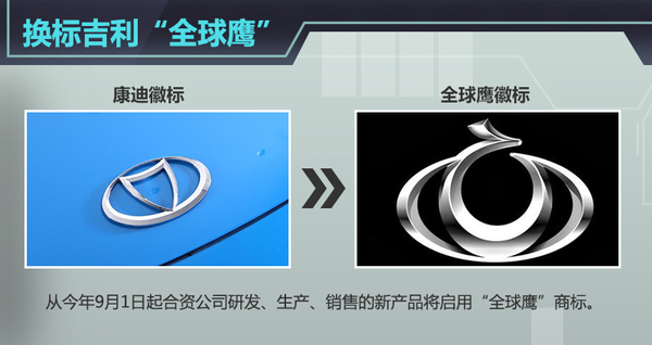康迪电动借标“吉利”  明年搭两款“全球鹰”纯电动车
