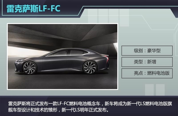 雷克萨斯推出LF-FC燃料电池车 东京车展发布