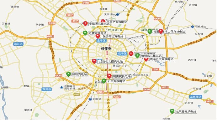 四川成都加快充电网络建设 今年投用2000辆电动车 