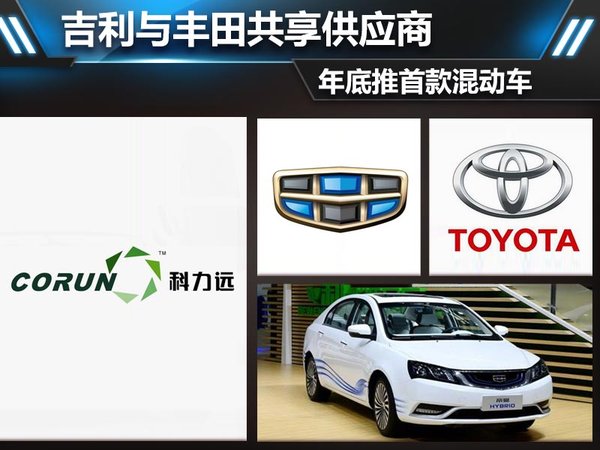 吉利与丰田共享供应商 年底推首款混动车