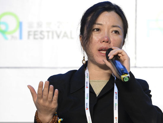 2014年第七届金投赏国际创意节于10月21日至23日在上海举行，上图为特斯拉中国区负责人吴碧瑄。