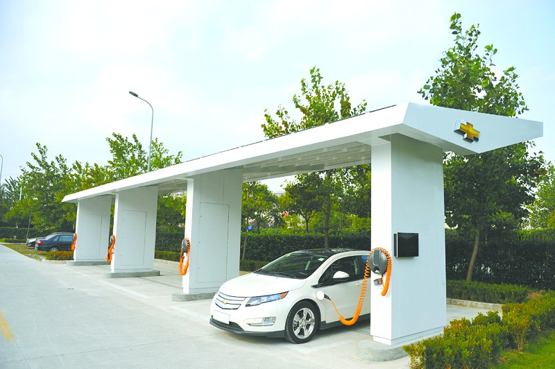 北京首座光伏公共充电站本月中旬正式启用