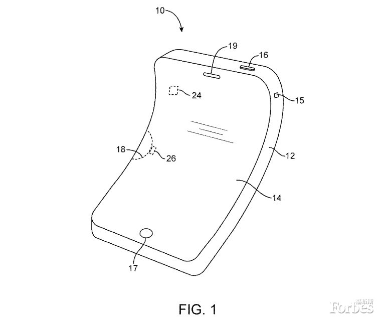 苹果公司的柔性iPhone概念图