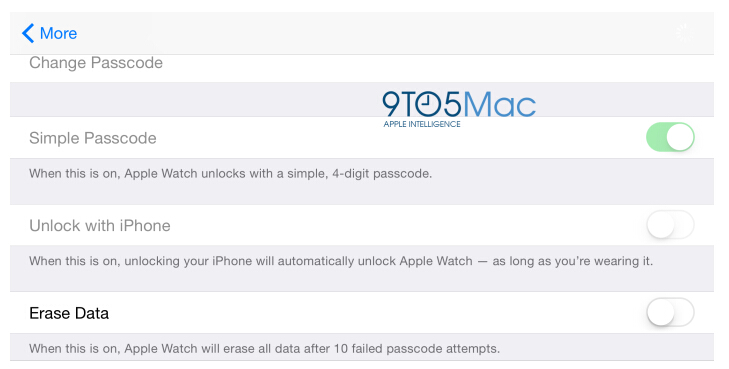苹果Apple Watch伴侣应用曝光新功能：可用iPhone解锁