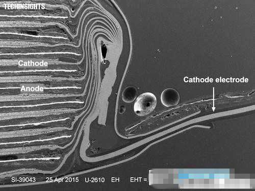 iPhone 6 Plus 锂电池的阴极端点