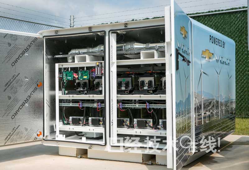 GM将“沃蓝达”的旧电池作为固定式电池梯次再利用