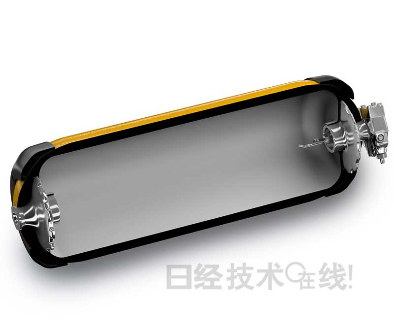 丰田“MIRAI”高压储氢罐的碳纤维用量减少4成