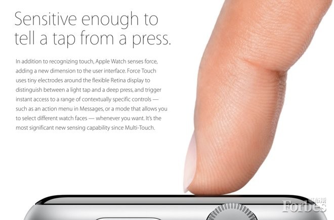 Apple Watch上的Force Touch Apple Watch上的Force Touch