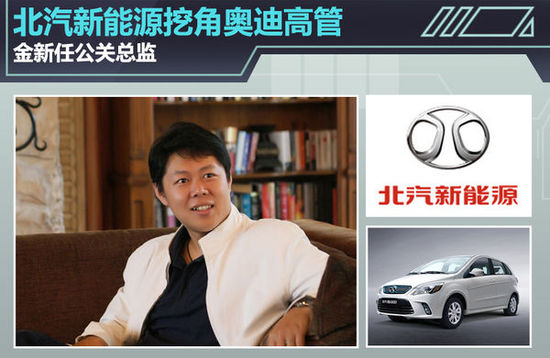 北汽新能源挖角奥迪高管 金新任公关总监