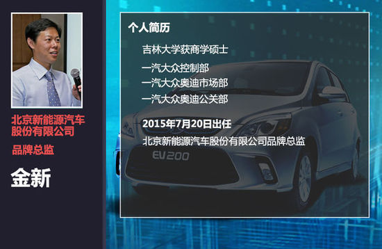 北汽新能源挖角奥迪高管 金新任公关总监