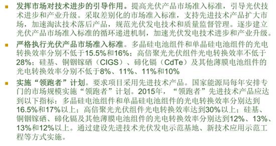 关于促进先进光伏技术产品应用和产业升级的意见　