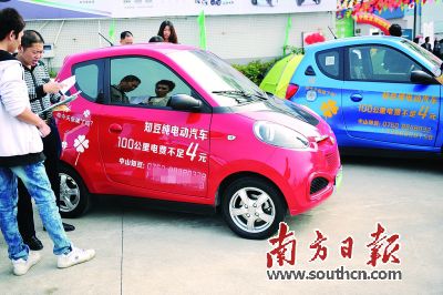 申请此次新能源汽车补助遭拒的知豆汽车。南方日报记者