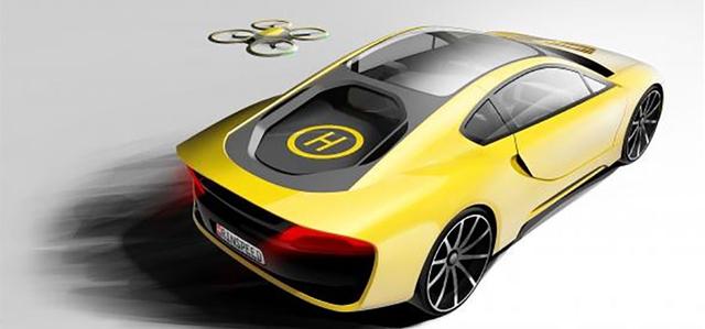 瑞士无人驾驶概念车曝光 配无人机小跟班