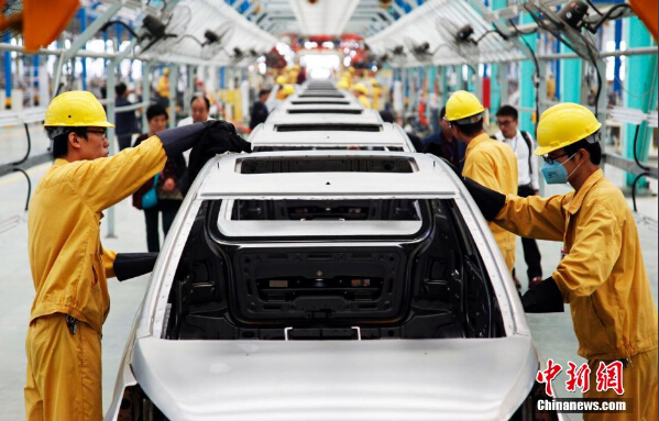 中国先进水平新能源汽车生产线在威海投产