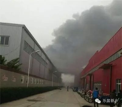 河南新乡格瑞恩生产车间发生火灾    具体起火原因未明
