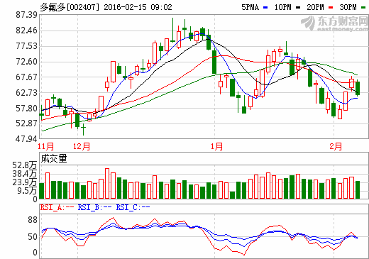 多氟多股价走势图