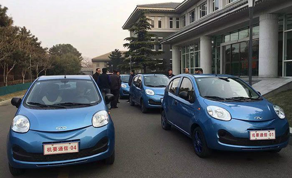 奇瑞EQ电动车入驻中南海 搭载三元锂电池