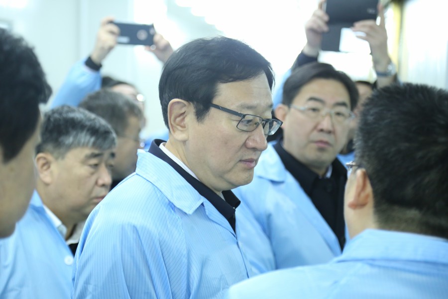 潘利国市长考察位于湖南宁乡的妙盛动力科技高标准化生产厂房