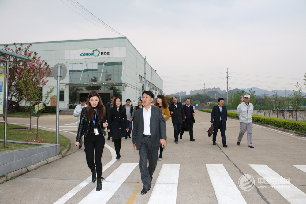 调研团参观科力远镍氢电池生产线