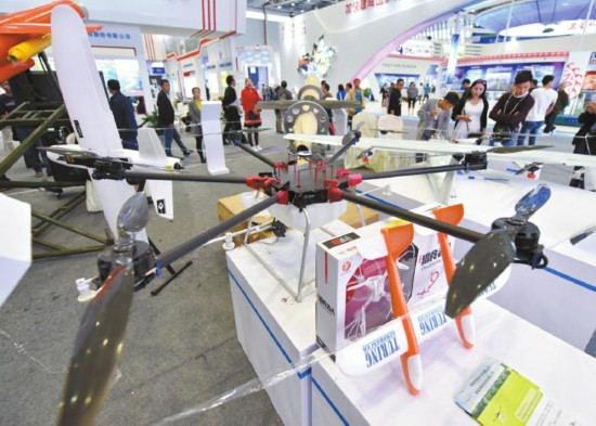 科博会上的无人机。