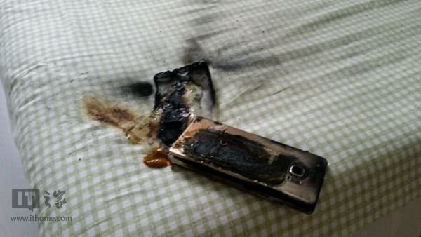 国行三星Note7第七次起火：依然电池部位