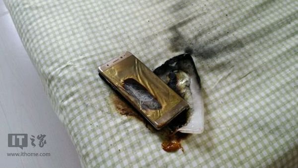 国行三星Note7第七次起火：依然电池部位