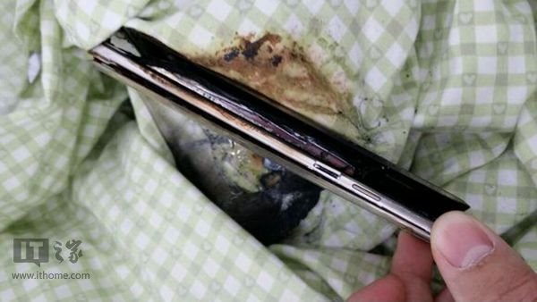 国行三星Note7第七次起火：依然电池部位