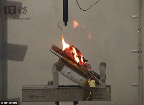 新加坡实验室测试Note 7手机电池，惊人爆炸图曝光