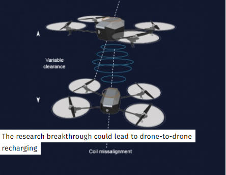 无人机实现边飞边充电 解决续航不给力的难题