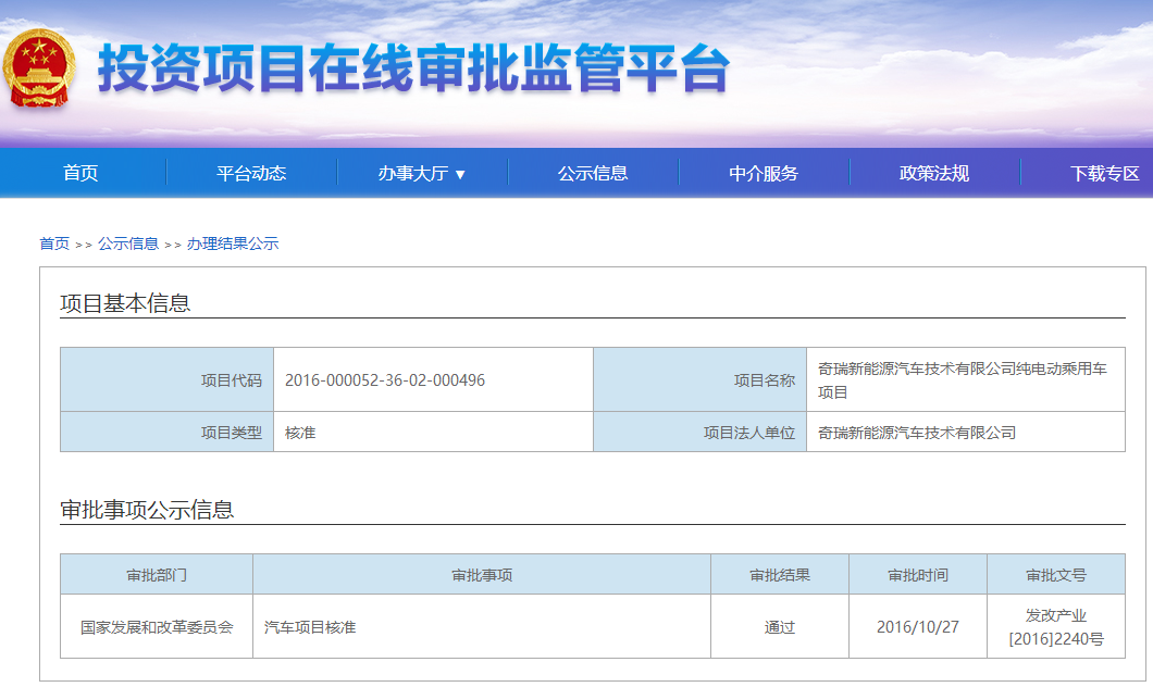 迎接新的发展机遇 奇瑞凭什么斩获第四张新能源生产资质？