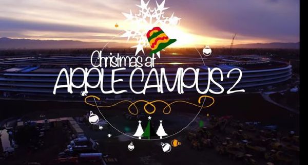 苹果Campus 2 飞船总部4K无人机捕捉礼堂镜头