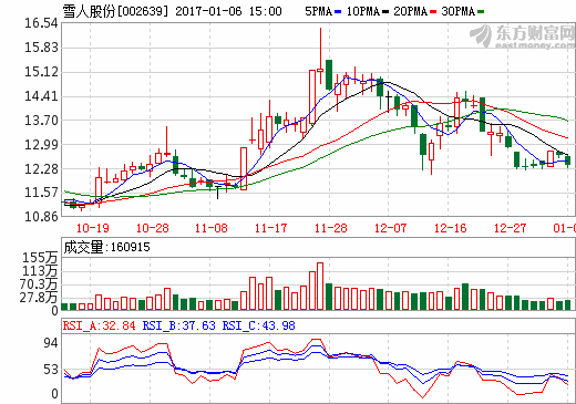 雪人股份股价走势图