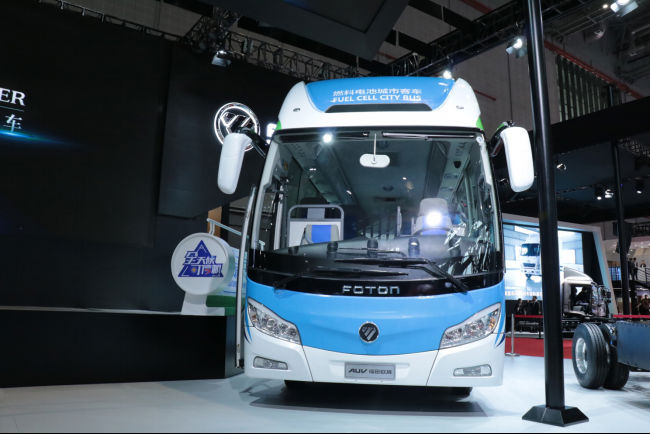 能效高零排放 上海车展氢燃料电池车抢眼球