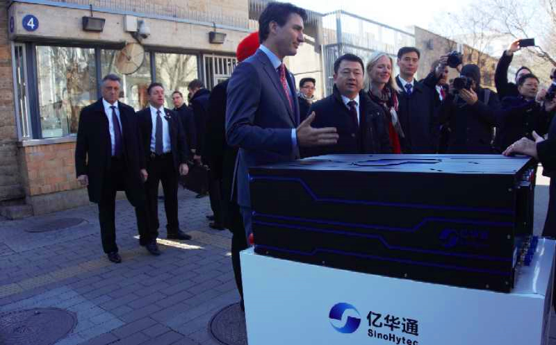 亿华通全新氢燃料电池发动机 获得加拿大总理特鲁多高度好评