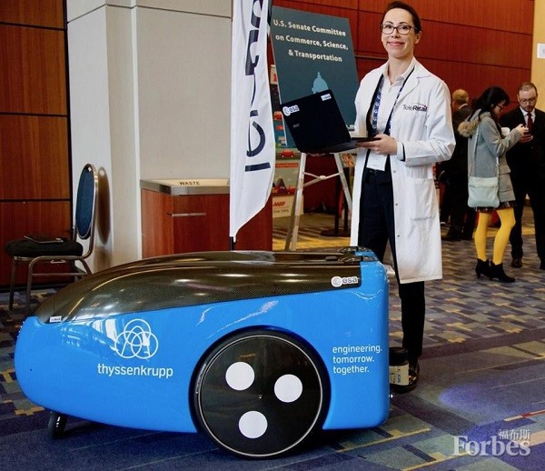 蒂森克虏伯电梯正测试用于作业场所的新自动送货车。