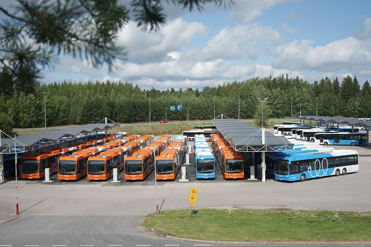 2021年夏天比亚迪向Nobina交付芬兰最大纯电动巴士车队