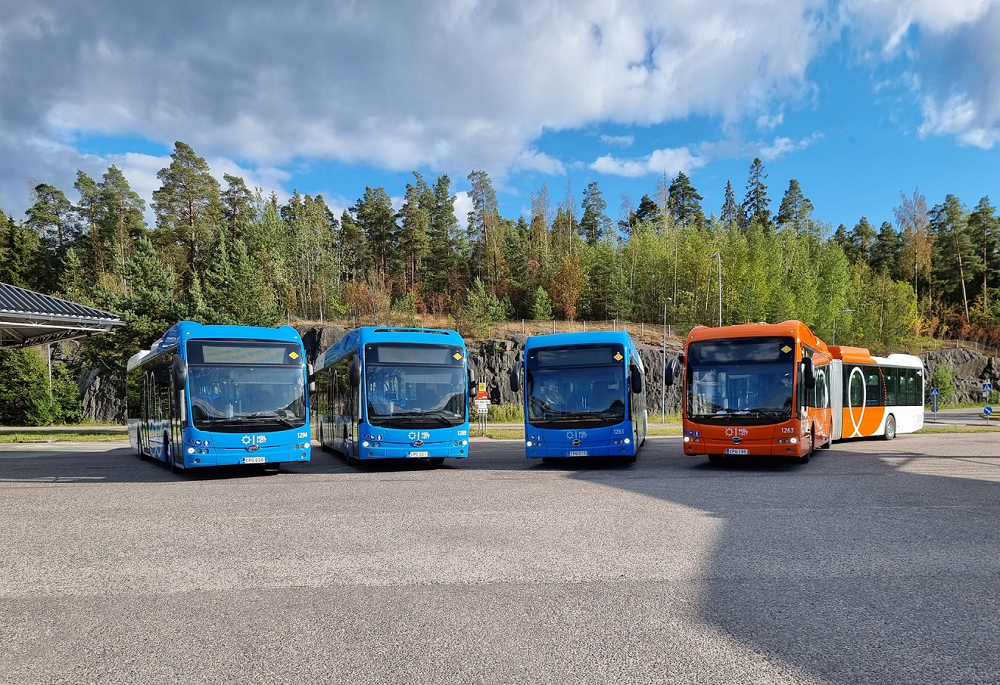 2021年夏季比亚迪为Nobina芬兰交付多款纯电动巴士