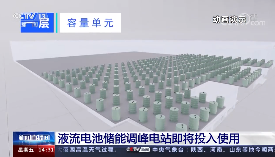 百兆瓦级大连液流电池储能调峰电站预计本月中旬投用