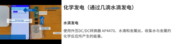 用几滴水滴发电的应用演示