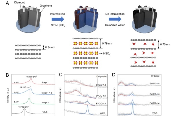基于金刚石/膨胀垂直石墨烯的层状限域双电层电容行为研究获进展