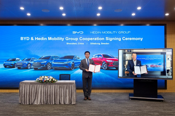 比亚迪宣布进入德国及瑞典市场 首批车辆第四季度交付
