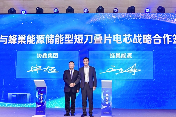 蜂巢能源与协鑫集团就储能型短刀叠片电芯达成战略合作