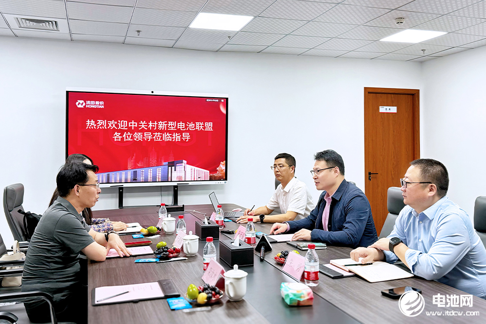 中国电池新能源产业链调研采访团一行到访洪田股份 
