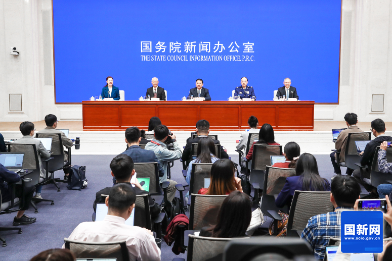 国新办新闻发布会现场（刘健 摄） 