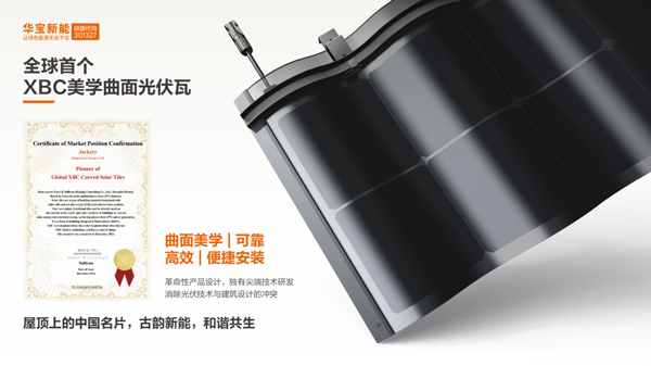 华宝新能美学曲面光伏瓦
