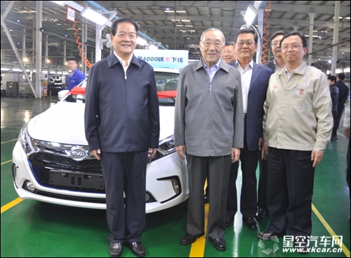 前国务院副总理李岚清视察陕西西安比亚迪